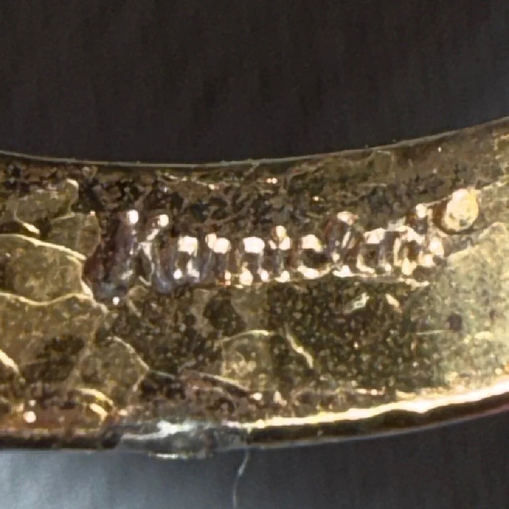Van Dell Karatclad 18K HGE — higher‎ quality VTG gold electroplate 8 cat's eye